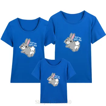 Bunny mäkký zadok T-Shirt_vectorized mama a baby boy zodpovedajúce oblečenie detské oblečenie dievča oblečenie rodiny tshirts