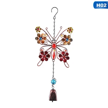 Kovový Motýľ Veterné Zvonkohry Trubice Bell Umelecké Remeslo Prívesok Domov Záhrada Ornament Ozdoby Zavesenie Spálne Dekorácie