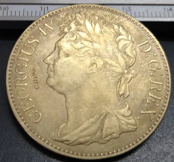 1822 Írsko 1 Cent-George IV Kópiu Medené Mince