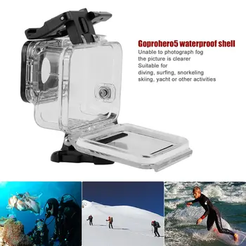 Pre GoPro Hero5 45M Vodotesné puzdro Podvodné Ochranný plášť Bývanie Box Pre GoPro 5 Čierne Príslušenstvo