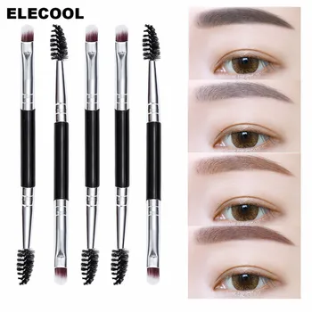 ELECOOL 20pcs/veľa Obočie Eye Shadow Brush Dvojakú Funkciu Obojstranná tlač Obočia, Formovanie Eyeshadow Kefa Kozmetický Štetec