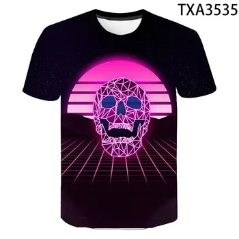 Nové Vaporwave Hip Hop 3D T-shirt Muži ženy Harajuku Grunge Estetické Módne Tričko Streetwear Grafické Topy Tees