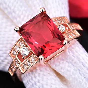 Cezhraničné Exkluzívne Módne Šperky Krúžok Rose Gold Crystal Krúžok Módny Trend Ženy Šperky Dávky Prstene pre Ženy
