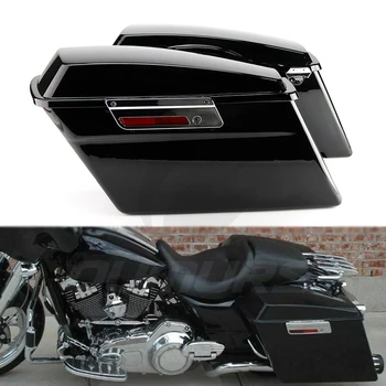 OUMURS Motocykel Pevného Sedlo Taška Strane batožinového priestoru sa Tiahla Rozšírené Živé Black Pre Harley Turné Street Glide Road King 1994-2013