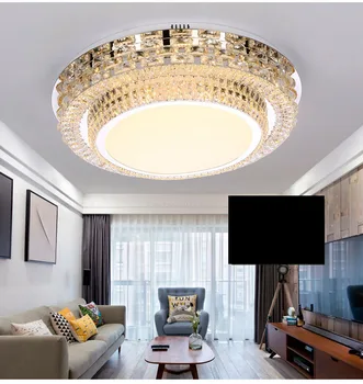Obývacia Izba Svetlo Jednoduché Moderné Atmosféru Domova Luxusné Lobby Svetlo Kreatívne Osvetlenie Crystal Pravouhlé LED Stropné Svetlo lampy