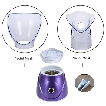 Tváre Parník Profesionálny Parný Inhalátor Facial Sauna Spa pre Masku na Tvár Hydratačný krém - Sinus s Aromaterapiou EÚ Plug