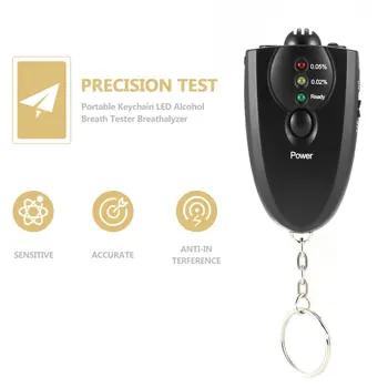 Profesionálne Prenosné aplikácie Keychain Dizajn LED Alkoholu v Dychu Alkohol Tester Analyzer Diagnostický Nástroj