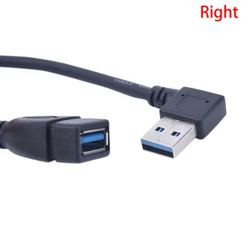 Vľavo/vpravo USB 3.0 Mužov A Žien A Do Uhla 90 Stupňov Rozšírenie Údajov Sync Kábel, Kábel USB Predlžovací Kábel Univerzálny