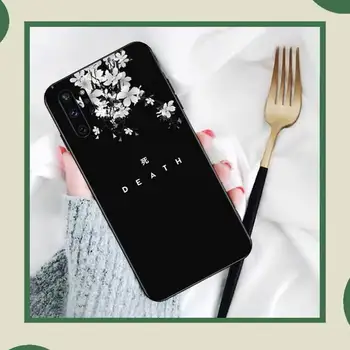 FHNBLJ Japonské Anime Estetický text listu Luxusný Telefón puzdro pre Samsung Poznámku 3 4 5 7 8 9 10 20 pro lite ultra Oppo A9 2020