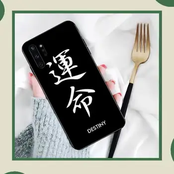 FHNBLJ Japonské Anime Estetický text listu Luxusný Telefón puzdro pre Samsung Poznámku 3 4 5 7 8 9 10 20 pro lite ultra Oppo A9 2020