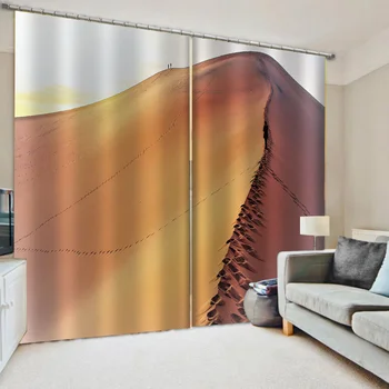 Luxusné Zatmenie 3D Okne Závesy Pre Obývacia Izba púšti záclony vetru zahusťovanie zatmenie textílie