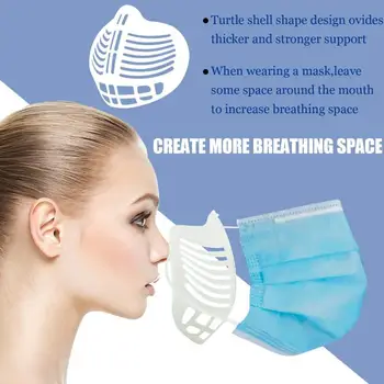 10Pcs Maska Držiteľ 3D Masky Vnútorný Vankúš Podporu Dýchania Držiak Zdravotnej Starostlivosti Príslušenstvo Silikónové Biela Maska Priedušná Nástroje