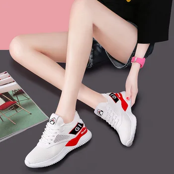Gypsophila kokosový lietania tkané športové topánky ženy 2020 jar a v lete nové priedušná biele topánky topánky dámske walking topánky