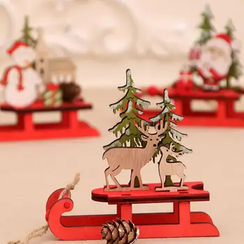 DIY Zaujímavé Roztomilý Krásne Sánky Dekorácie Jeleň Košíka Darček DIY Vianočný Stromček, Vianočné Dekorácie Manuál Výrobku