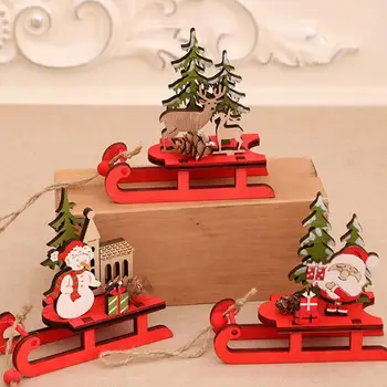 DIY Zaujímavé Roztomilý Krásne Sánky Dekorácie Jeleň Košíka Darček DIY Vianočný Stromček, Vianočné Dekorácie Manuál Výrobku