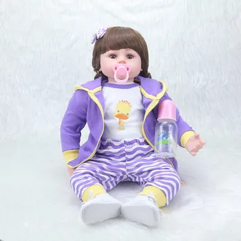 Forrsdor 55 cm nového simulácia dieťa dievča, high-grade tvorivé Vianočný darček Roztomilý najlepšie hry hračky silikónové reborn bábiky baby