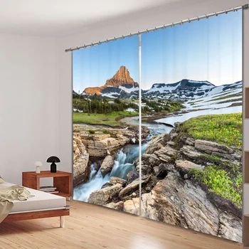 Prispôsobený Levandule Luxury 3D Zatmenie Okna Záclony Závesy Pre Obývacia izba izba Hotel Nástenné Gobelíny Cortinas