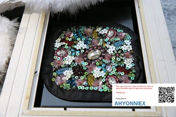 AHYONNIEX 1 PC korálky diamond veľké kvety škvrny Ručné šite na Čipky sušenie textílie nálepky DIY šaty Odevné Doplnky