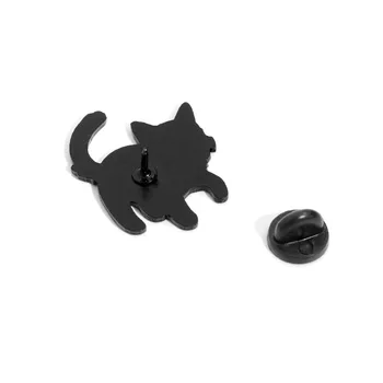5 Pin Cartoon Odznaky Mačka Brošňa pre Ženy Roztomilý Mačiatko, Jesť Ryby Smalt Pin Šperky Klopě Pin Oblečenie Batoh Príslušenstvo