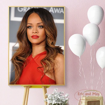 Rihanna Star Music Spevák Superstar Plagáty A Vzory, Obrázky Na Stenu Film Dekorácie Domova Cuadro Decorativo