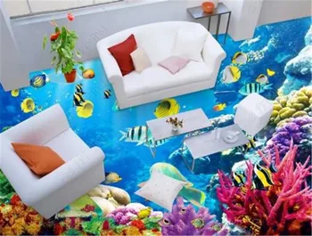 Vlastné Akúkoľvek Veľkosť 3d Tapety Podmorský Svet Koralov More Obývacia Izba, Spálňa 3D Podlahy, Interiérové Tapety nástenná maľba