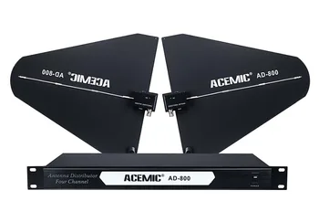 UHF 600-900MHz ACEMIC AD-800 Antény Distribútor Zosilňovač Bezdrôtový Mikrofón Systém/ Zväčšený Rozsah 400 metrov