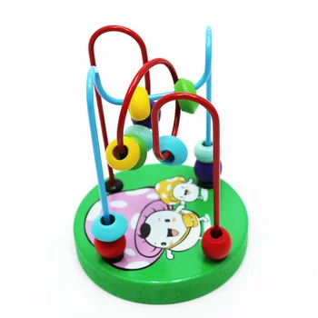 Chlapci Dievčatá Montessori Drevené Hračky, Drevené Kruhy Drôtu, Perličiek Bludisko Roller Coaster Vzdelávacie Drevené Puzzle Dieťa Hračku