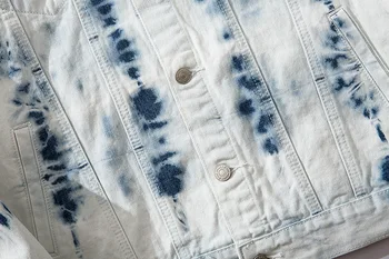 Biela Denim Bundy Kabáty Mužov Streetwear Hiphip Bežné Vintage Jeans Bunda 2020 Móda Jar Harajuku Carg Kabát Muž HT101