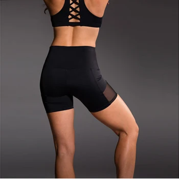 Vysoký Pás Legíny Pre Ženy Farbou Strethcy Fitness Legíny Športové Patchwork Legins Nohavice Čierne Krátke Legíny
