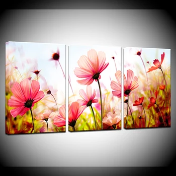 Galsang kvet On stráviť HD tapety 3 panel Plagát a Tlač Plátno, Maľovanie na Obrázok pre Obývacia Izba Domova