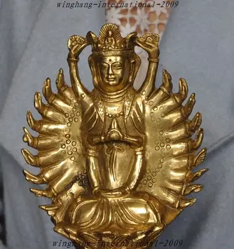Remeslá socha Tibete Budhizmus Chrámu Mosadz Avalokitesvara Bódhisattva Kwan-yin Sochy Guanyin halloween