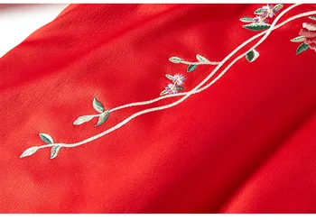Zimné nové módne originálny dizajn Čínsky štýl, kvet Vyšívané veľká veľkosť cheongsam šaty s bavlnená podšívka pre ženy