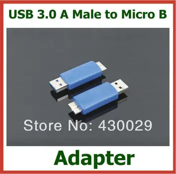 500pcs DHL Zadarmo Doprava USB3.0 SOM na Micro B Converter Adaptér Extender USB 3.0 Muž Micro B Konektor Veľkoobchod