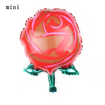 1pcs mini Ruže kvet balón hliníkové fóliové balóniky svadobné balón dekor baby sprcha narodeninovej party dodávky chlapec dievča darček hračka