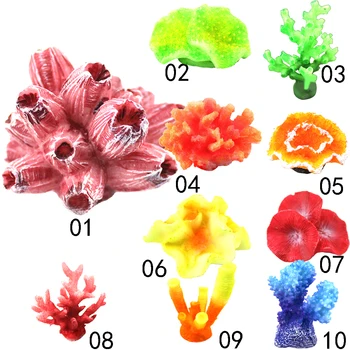 Móda 1Pcs/nastaviť Farebné Umelé Plastové Akváriu Dekorácie Micro miniatúrne krajiny simulácia coral kvety