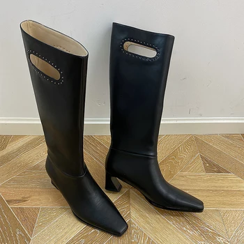 Nové zimné Originálne kožené chrániče, topánky Ženy topánky Cudzincov s Móda, topánky čiernej s Jedinečným dizajnom dámske topánky