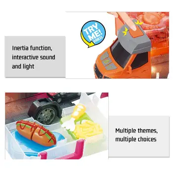 Nový produkt hračka hrať dom kontajner truck vyhadzovanie auto play dom potravín lekár hračka detí požiaru truck darček