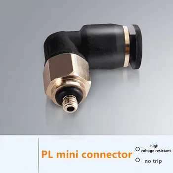 Miniatúrne pneumatické Tracheálne Rýchle Zapojte Konektor PL Závitové Koleno M3/M5/M6 Zub Plug 3/4/5/6 mm Trubica
