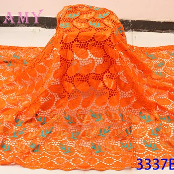Švajčiarskej Čipky Textílie Bazin Brode Riche Výšivky Afriky Bavlnené Tkaniny Swiss Voile Čipky Populárne Dubaj Štýl AMY3337B