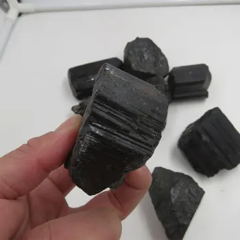 140~160 g AAA Prírodné Suroviny Čierny Turmalín Drahokam Vzorky Minerálnych a Prírodných Kameňov