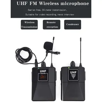 Mikrofón Profesionálne UHF Bezdrôtový Mikrofón Systém Prijímač Mikrofón Pre Videokamery Klope Lavalier Mikrofón, Záznamník Transm M5X6