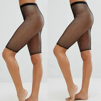 2020 Nový Hot Ženy Sexy Športový Sieťovina Mesh Leginy Cyklistické Teplé Nohavice Čierne Pančuchy Nohavice