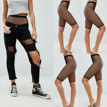 2020 Nový Hot Ženy Sexy Športový Sieťovina Mesh Leginy Cyklistické Teplé Nohavice Čierne Pančuchy Nohavice