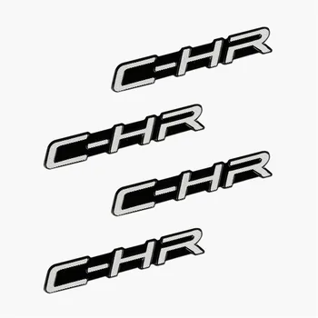 4pcs car audio zdobia 3D Hliníkovou Odznak Znak Nálepka Pre Toyota CHR C-H 2017 2018 Príslušenstvo Auto Styling