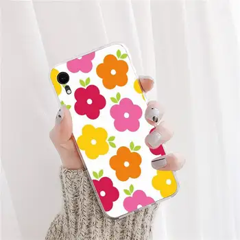 Roztomilý malý kvet Black Soft Shell Telefón Prípade Capa Na iPhone X XS MAX 11 11 pro max 6 6 7 7plus 8 8Plus 5 5S XR SE 2020