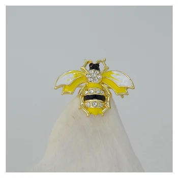 WXJCAN 2017 Klasické hmyzu zvierat, včela brošňa kolíky Drahokamu broaches pre ženy, 4 Farby skloviny brošňa Šperky príslušenstvo B5029