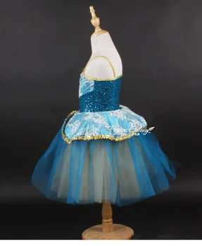 Profesionálne Balet Kostým Fáze Show Baletné Šaty F Dievča Balerína Oblečenie Roztomilý Popruhy Načechraný Moderný Balet Tanečných Kostýmov, Čipky