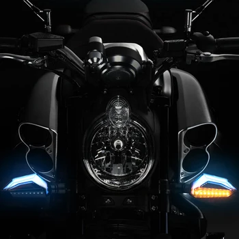 2 ks Univerzálny smerovku Motocykle Svetlá Led Flasher Amber Flexibilné Stop Signály Zadné Smeroch Cafe Racer zadné Svetlo