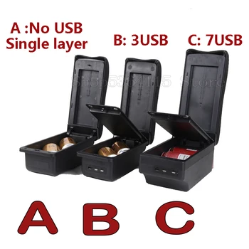 Pre Suzuki Liana A6 Opierkou Box Centrálny sklad Obsah Držiak Popolníka Príslušenstvo USB Nabíjanie Kožené Skladovanie Opierkou Box