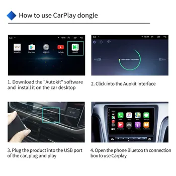 Auto Tv Carlinkit USB Auto Odkaz Dongle pre Android vodičov Auto Smart Telefónu USB Carplay Adaptér pre Apple Carplay Modul